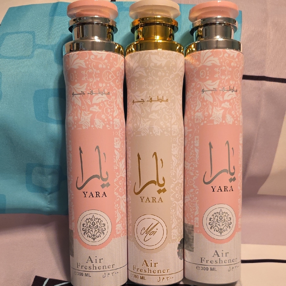 Set Of 3 Lattafa Yara Air Freshner-Original & Moi.300ml.New